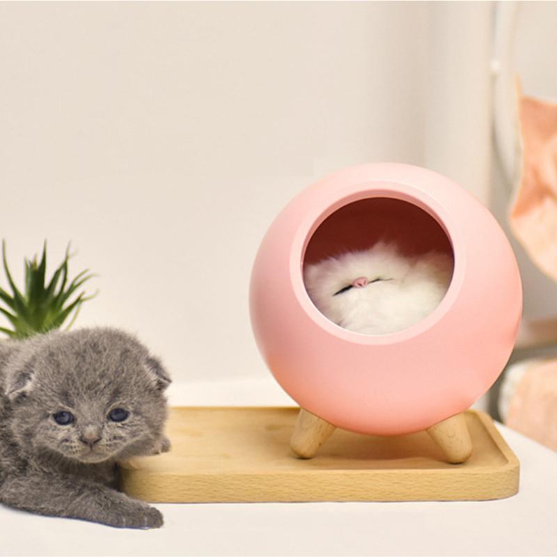 Creative Kitten Pet House Night Light Touch Adjustable Lamp Home Decoration