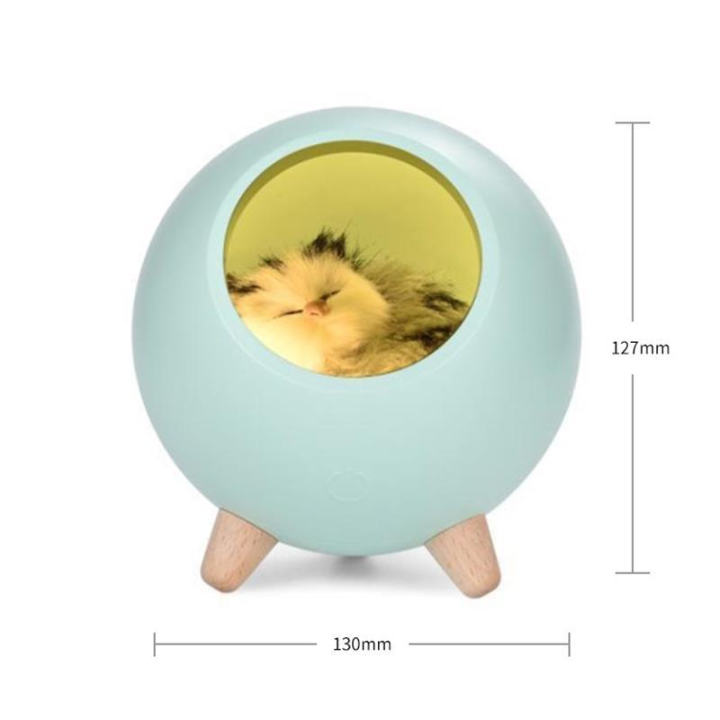 Creative Kitten Pet House Night Light Touch Adjustable Lamp Home Decoration