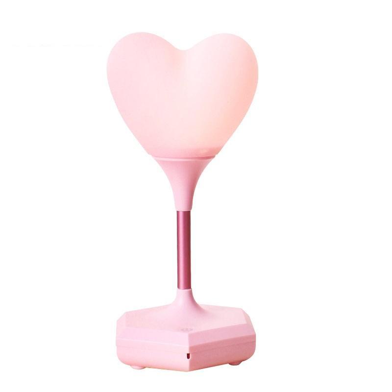 Creative Bedroom Heart-Shaped Lamp Touch Three Modes Charging Night Light