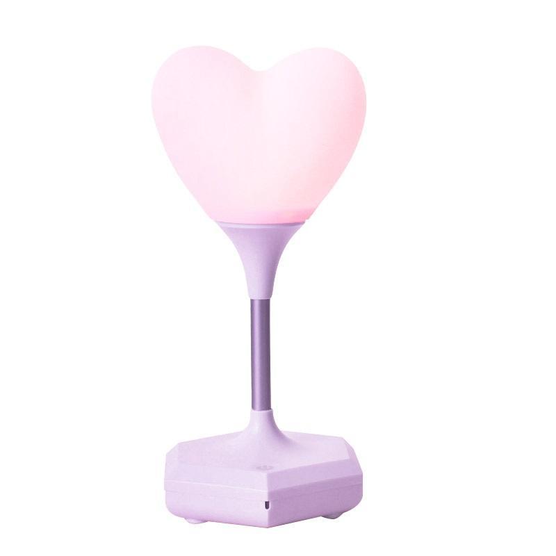 Creative Bedroom Heart-Shaped Lamp Touch Three Modes Charging Night Light