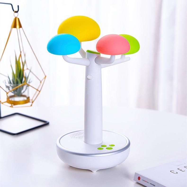 Wishing Tree Lamp Bluetooth Speaker Small Night Light Colorful Gradient Romantic Rainbow Music Light
