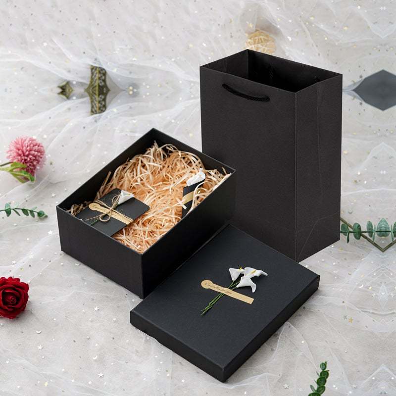 Simple Gift Box with Flower Fashion Simple Gift Box Gift for Love