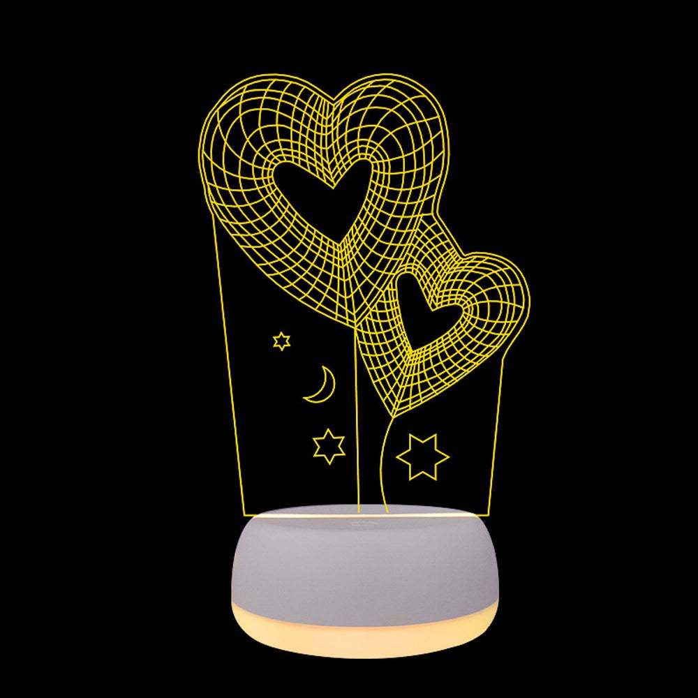3D Love Heart Lamp Night Light Desk Decor Valentine's Day Gift for Lover