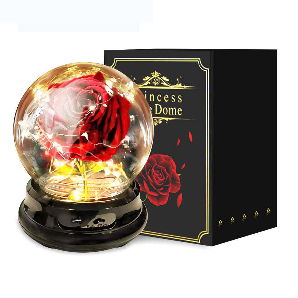 Glass Cover Lamp That Emulates Flower Rose Glass Cover Lamp Foil Atmosphere -