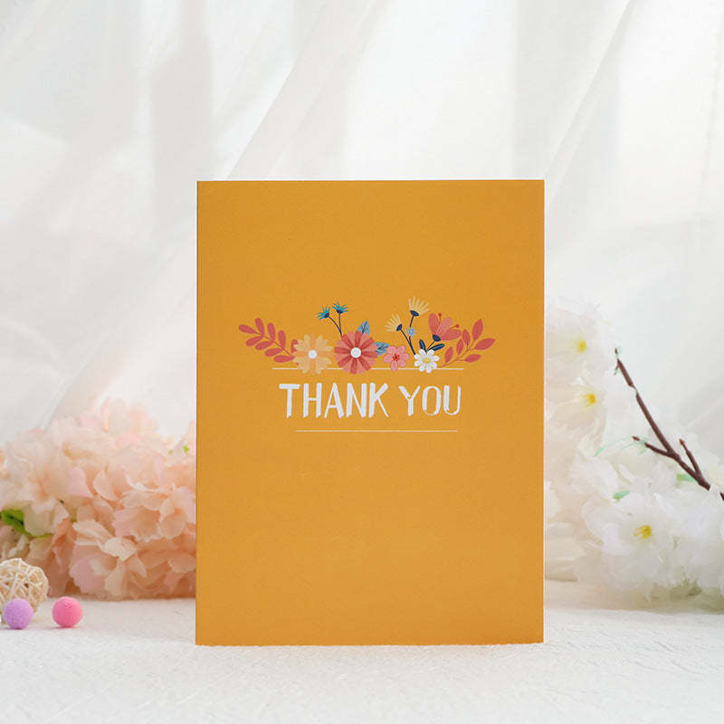 Mother's Day Greeting Card 3D Paper Carving Flowers Thank You Card for Her -
