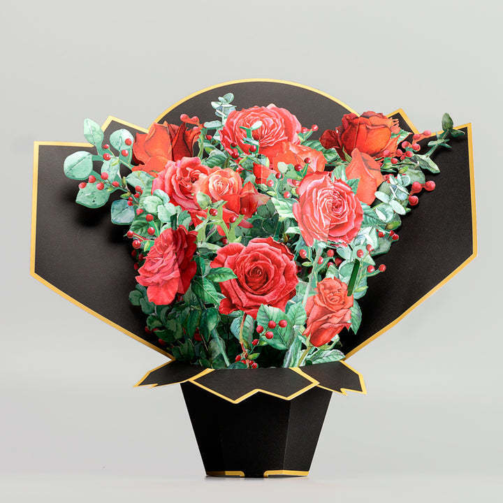 Black Rose Flower Bouquet for Anniversary for Mother's Day -