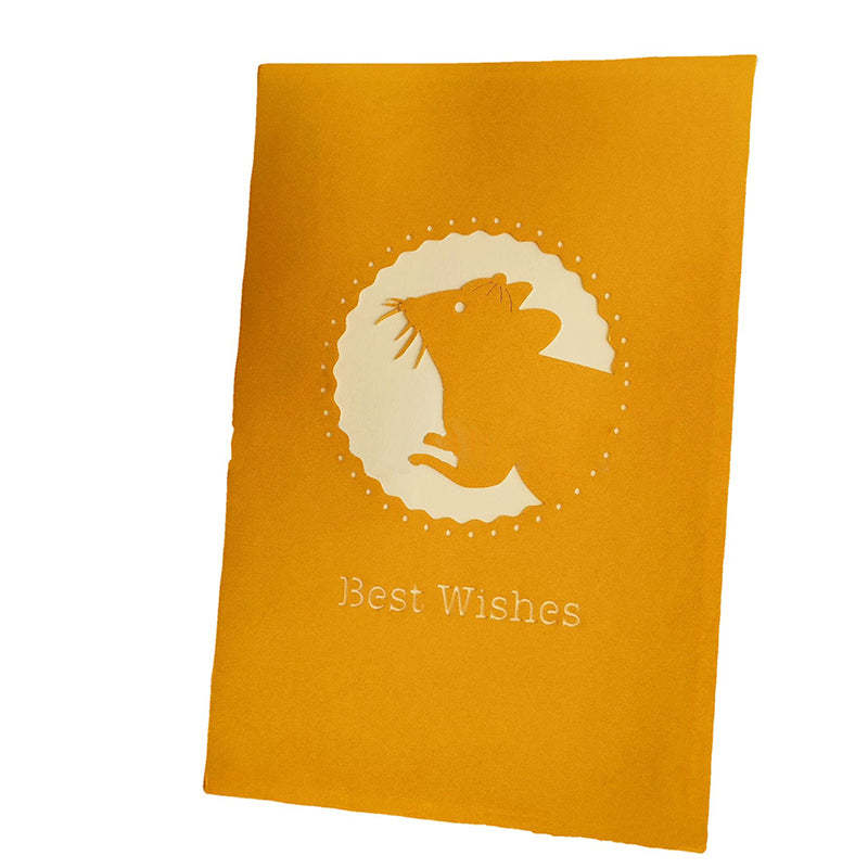 Cute Mouse Greeting Card 3D Three-dimensional Creative Birthday Card -