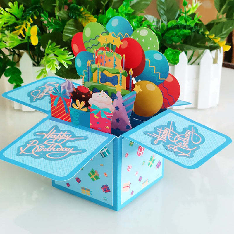 3D Pop-up Box Birthday Card Creative Greeting Card - 
