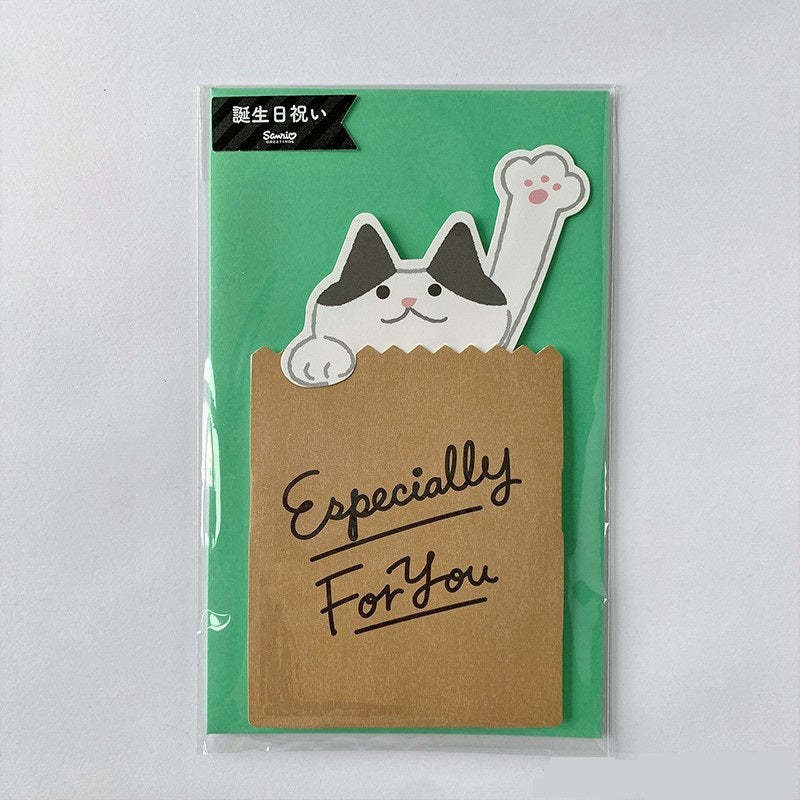 Cat Birthday Celebration Card 3D Pop-up Greeting Card -