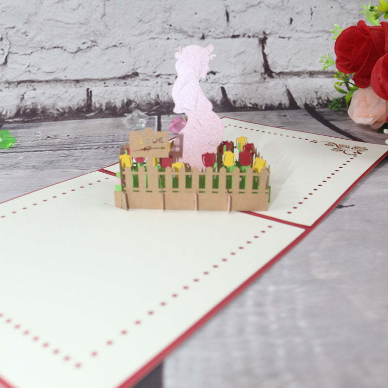 Creative 3D Three-dimensional Greeting Card Pregnant Mother Mother's Day Greeting Card -