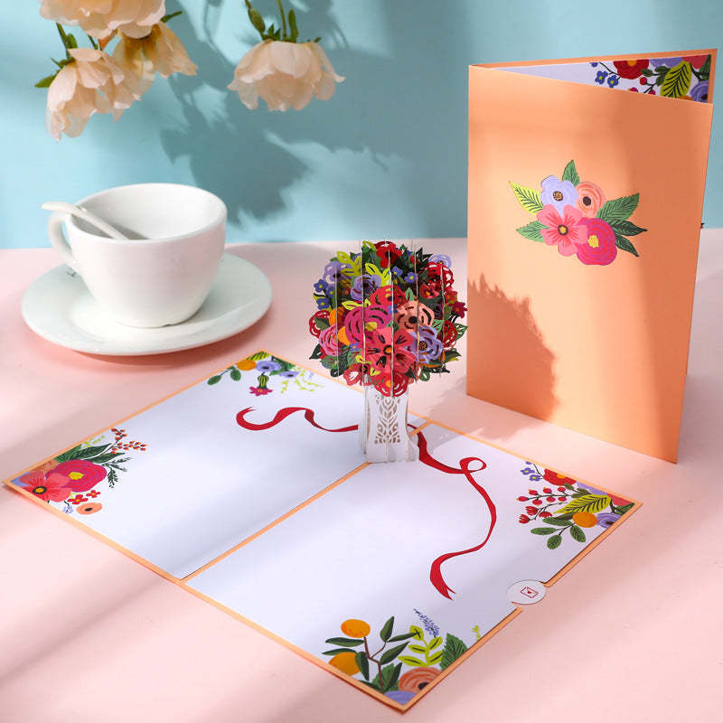 Fashion 3D Three-dimensional Greeting Card Mother's Day Gifts -
