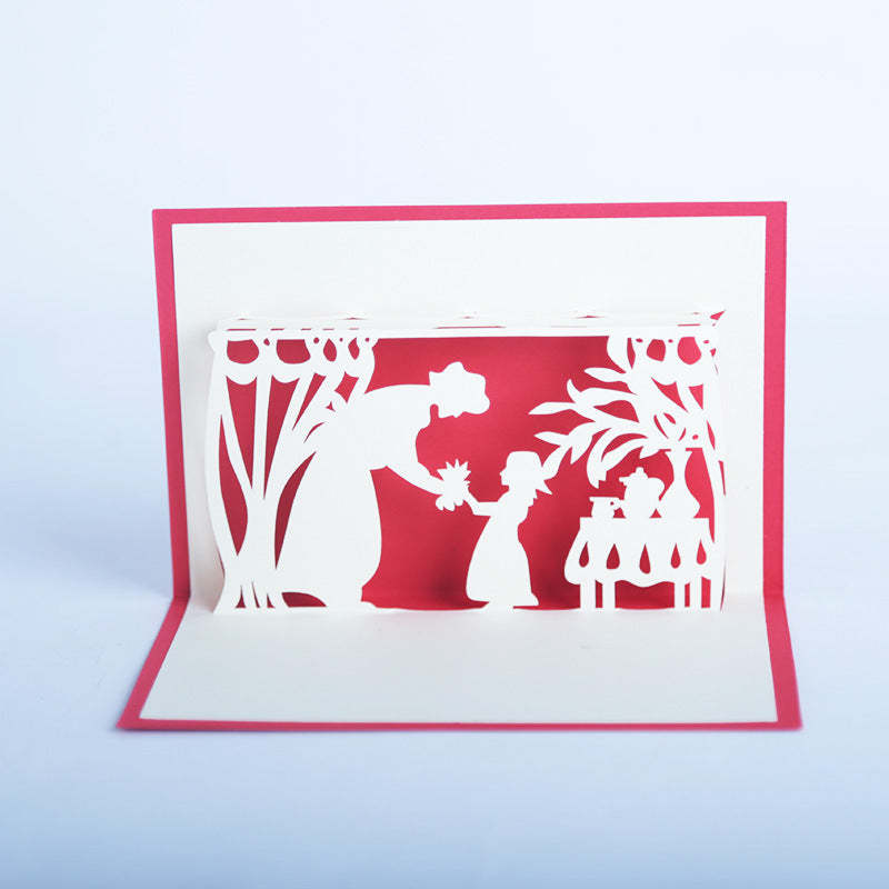 Thanksgiving Mother's Day Greeting Card 3D Three-dimensional Creative Gifts -