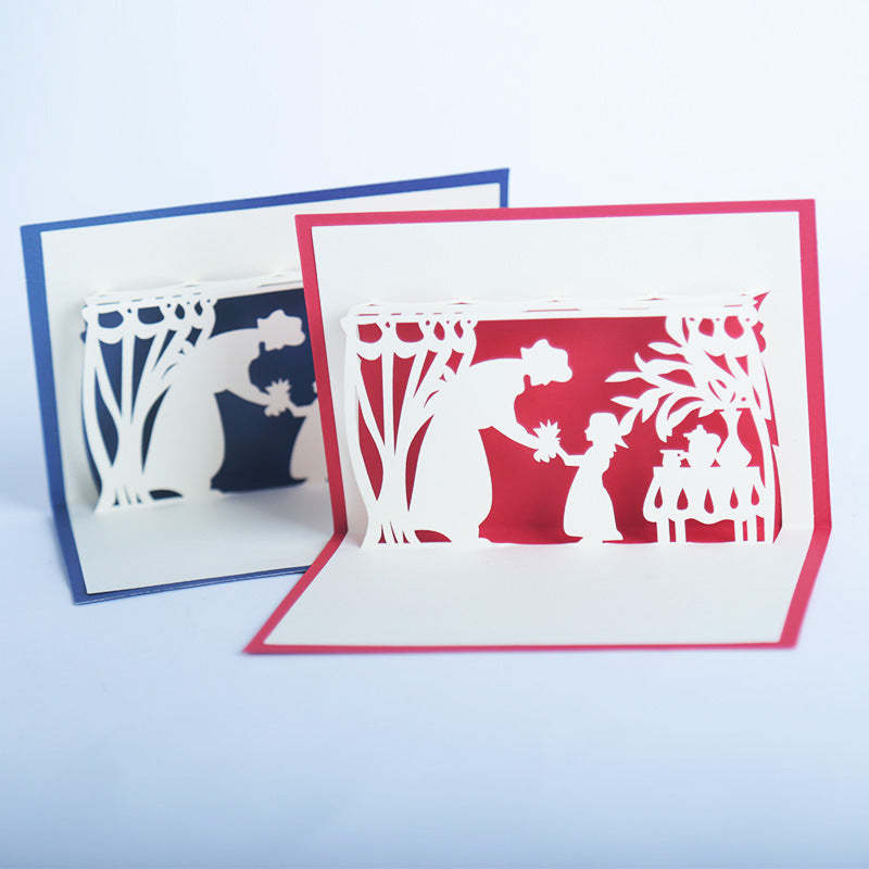 Thanksgiving Mother's Day Greeting Card 3D Three-dimensional Creative Gifts -