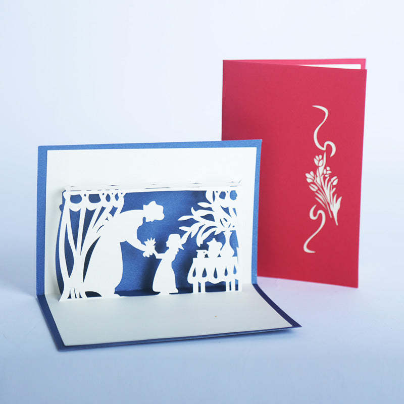 Thanksgiving Mother's Day Greeting Card 3D Three-dimensional Creative Gifts -