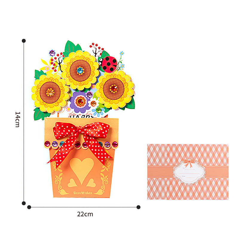 Exquisite Greeting Card Mother's Day Three-dimensional Flower Gifts -