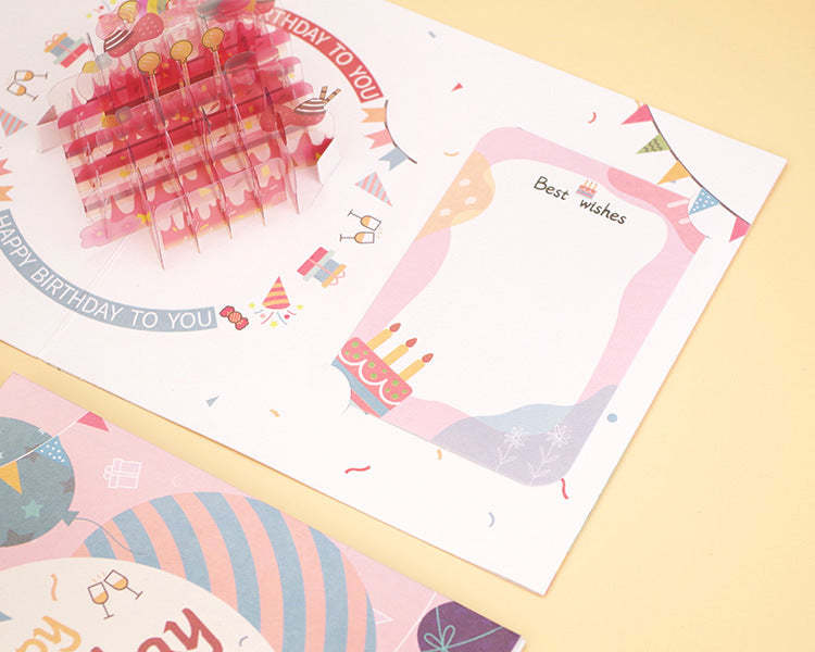 Birthday Card Three-dimensional Crystal Commemorative Gifts -