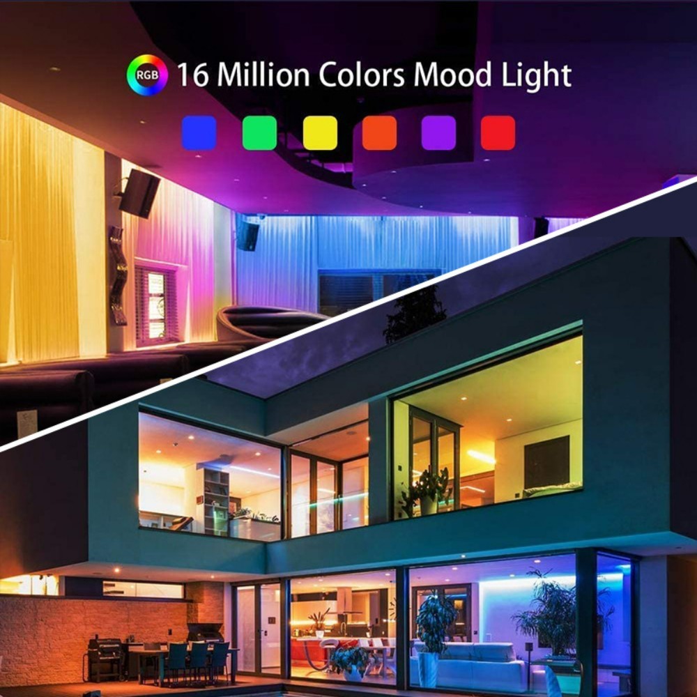Bluetooth Led Strip Lights Music Sync Smart Lighting Strips for Room Party - soufeelus