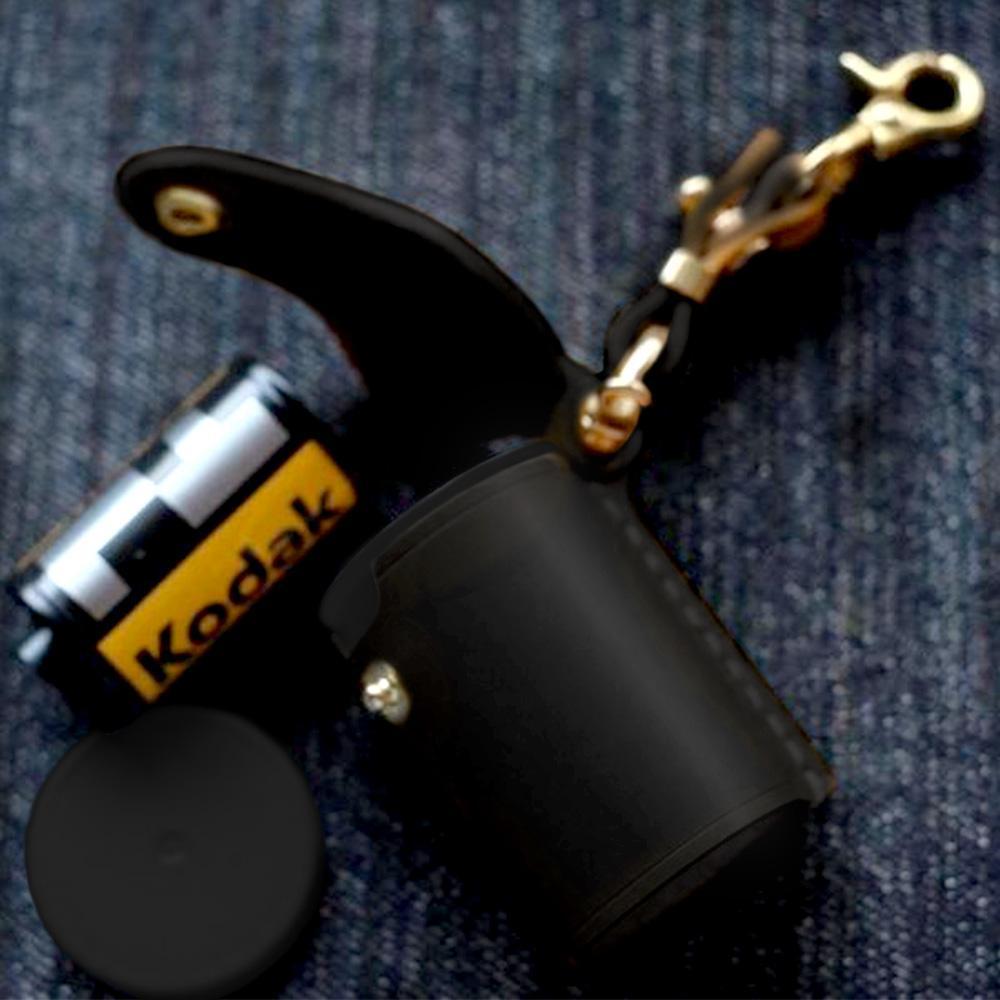 Digital Camera Accessories Camera Leather Film Bottle Case Film Storage Holster Key Chain