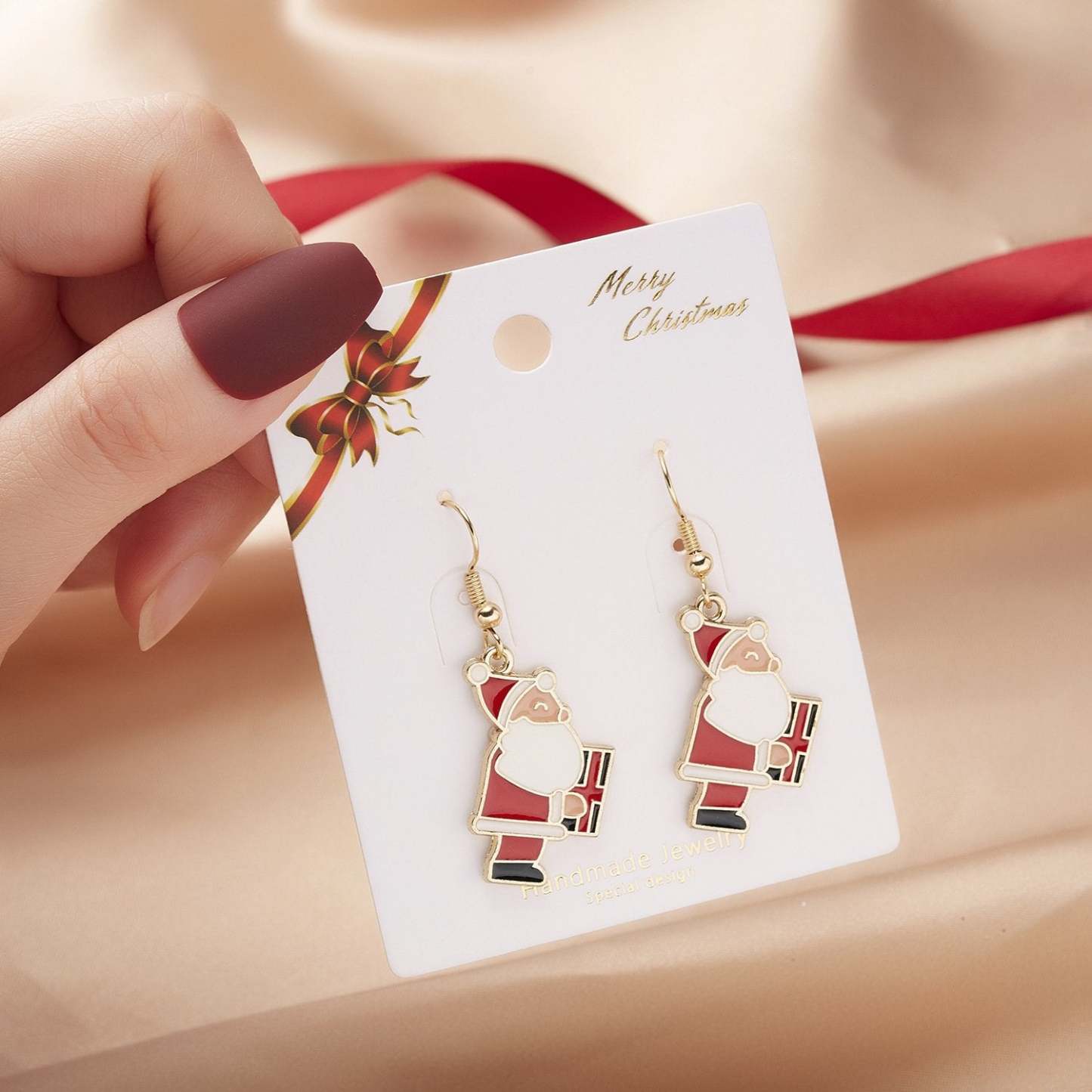 Christmas Earrings Charm Festive Earrings Christmas Theme