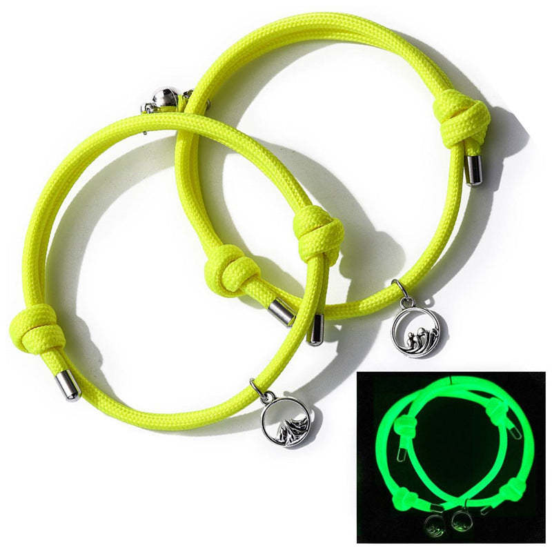 Luminous Couple Magnetic Bracelets Adjustable Bracelet Jewelry - soufeelus