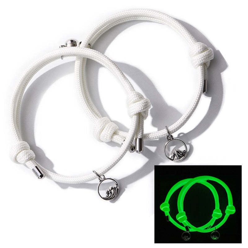 Luminous Couple Magnetic Bracelets Adjustable Bracelet Jewelry - soufeelus