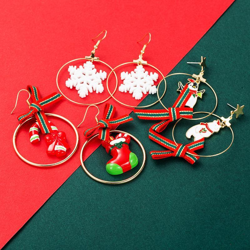 Christmas Earrings Charm Ring resin Christmas Earrings Christmas Theme