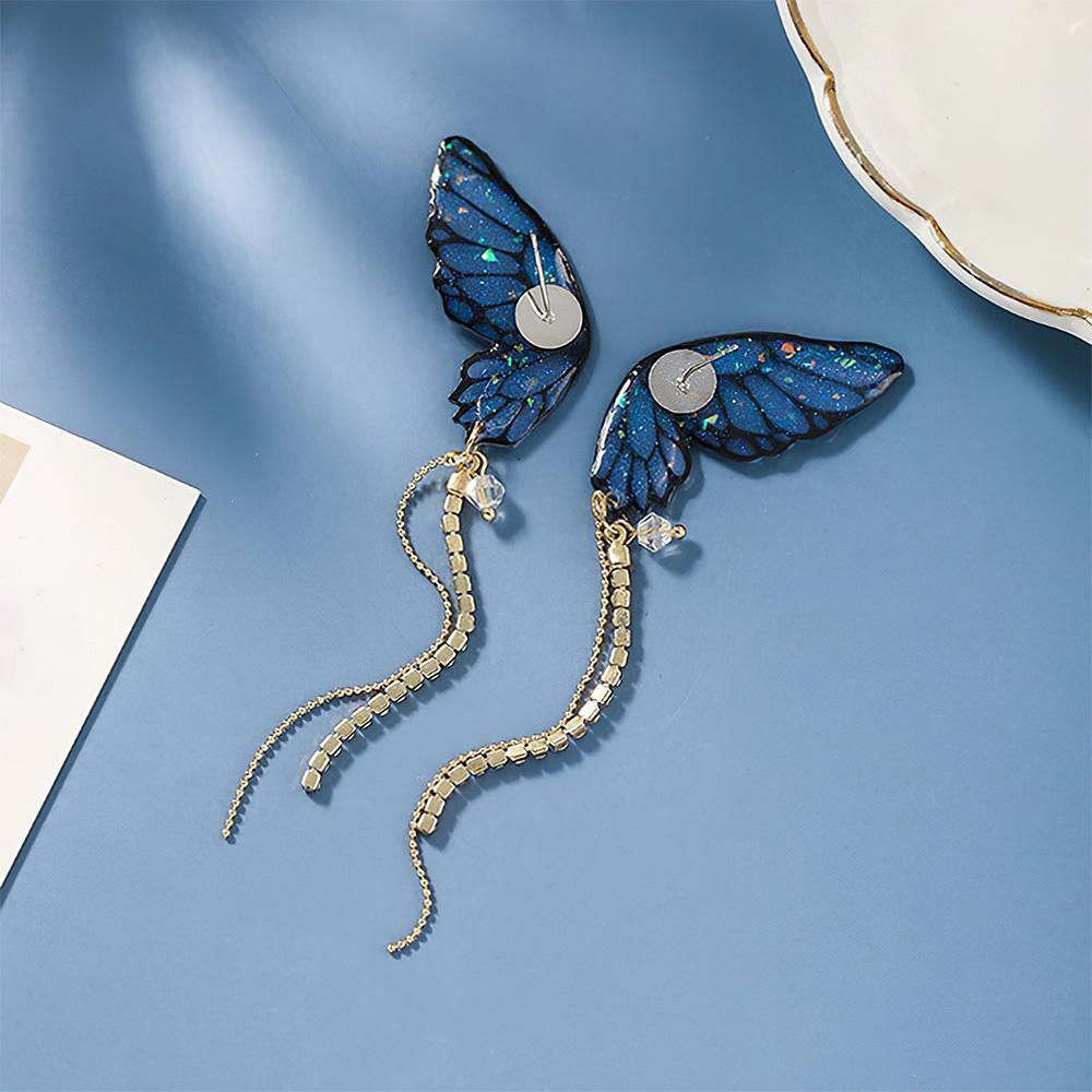 Acrylic Butterfly Statement Drop Earrings - soufeelus