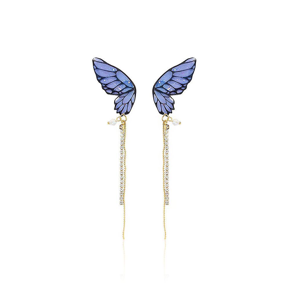 Acrylic Butterfly Statement Drop Earrings - soufeelus