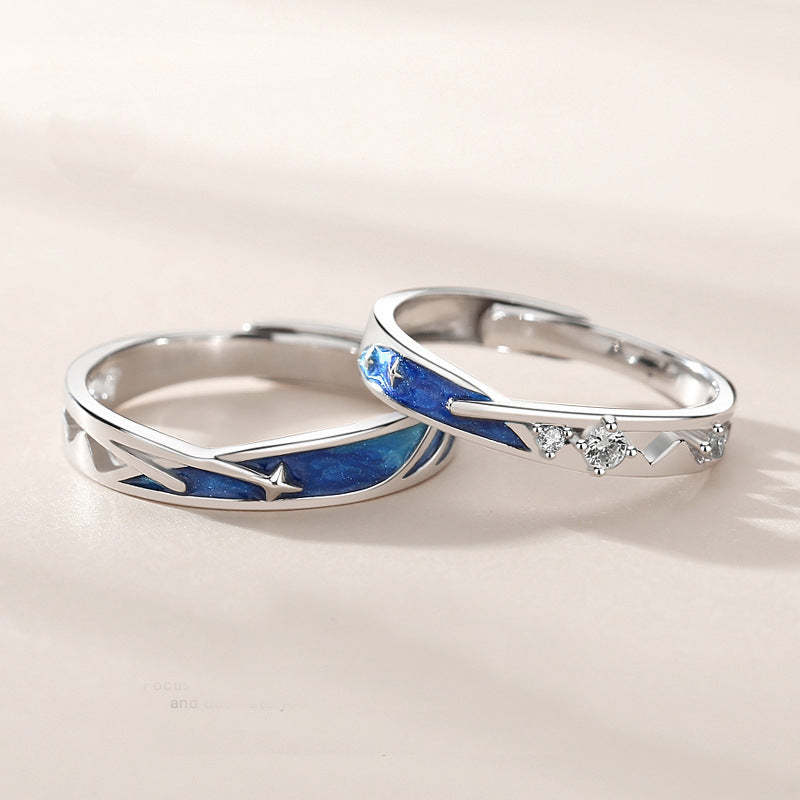 Meteor Star Couple Rings Matching Rings Adjustable Ring Jewelry Gift - soufeelus