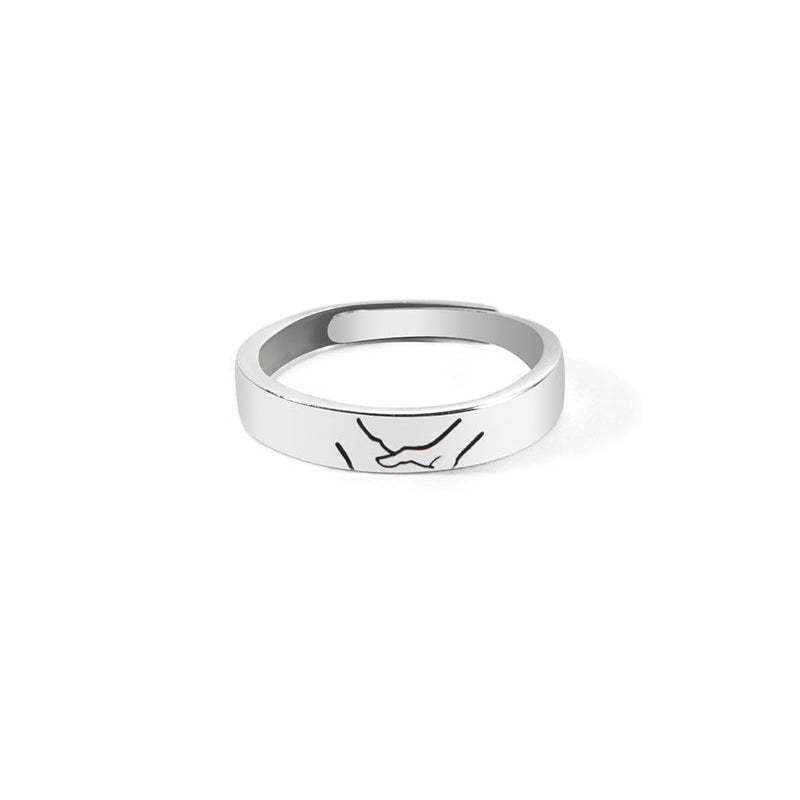 Matching Promise Couple Rings Adjustable Ring for Women Men Lovers Jewelry - soufeelus