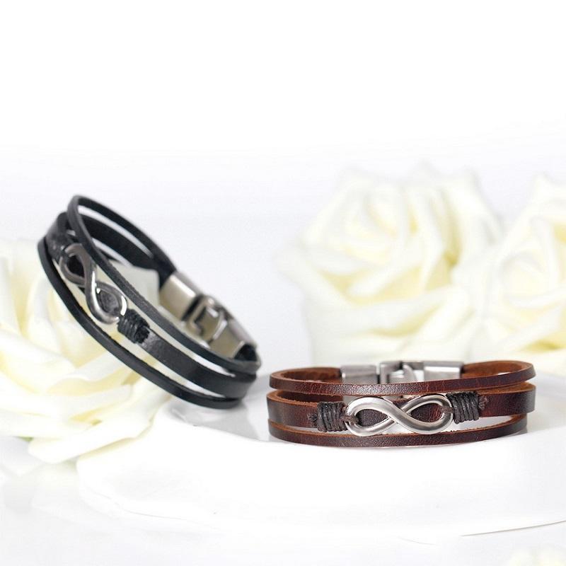 Vintage Leather Wrist Bracelet Wrist Band Bangle Gift for Men