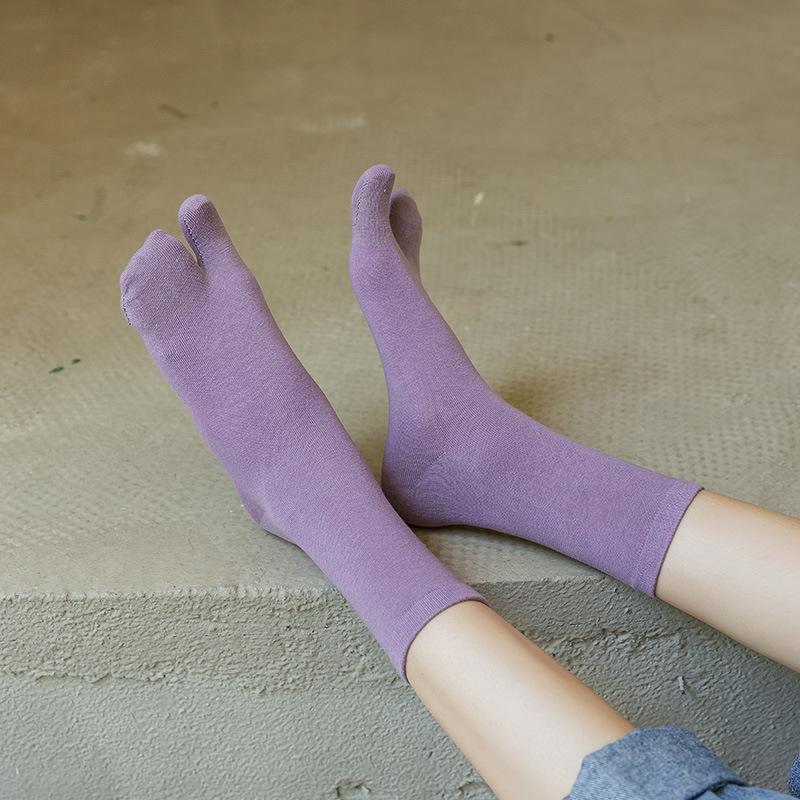 Split Toe Tabi Cotton Socks Men Women Casual Socks Soft Casual Socks