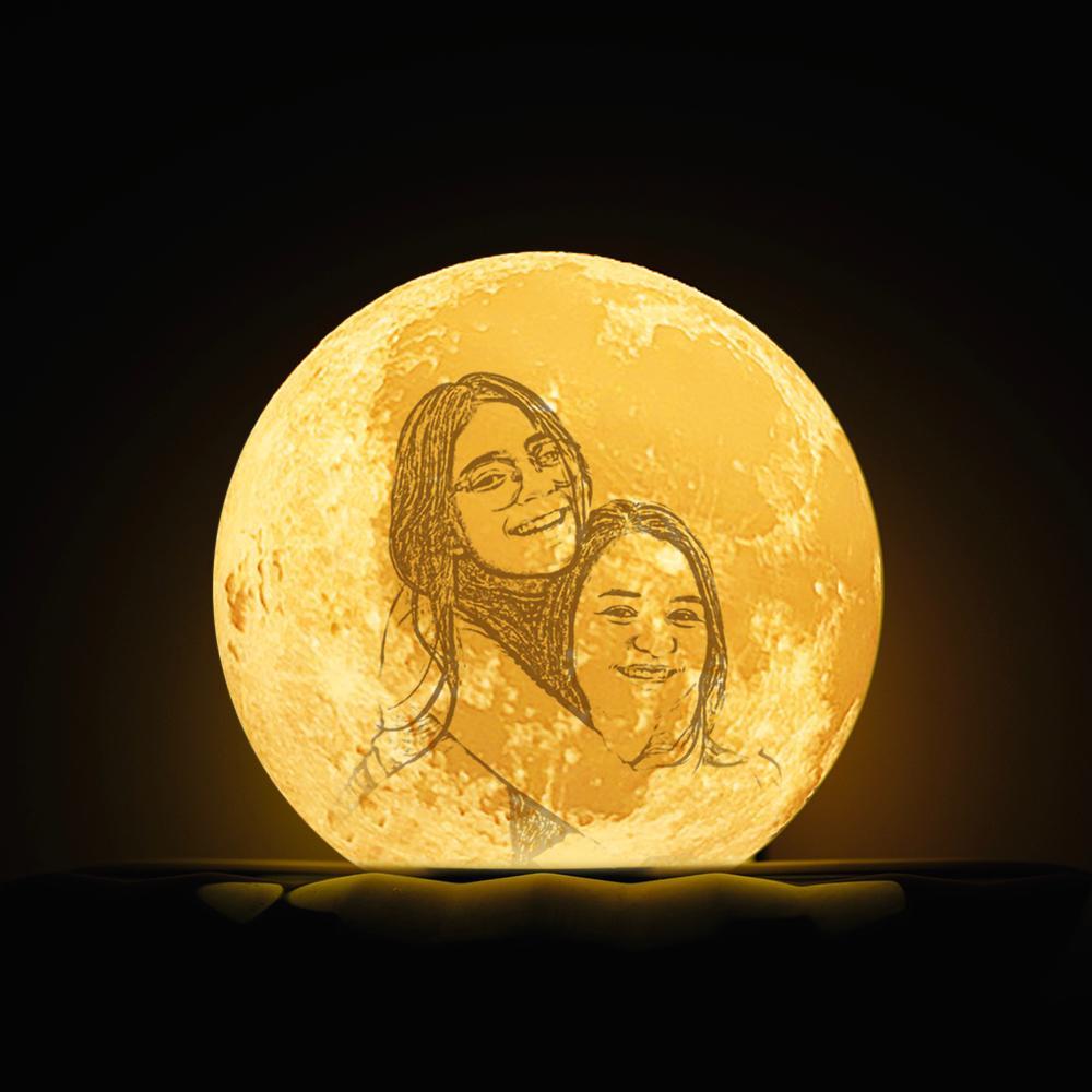 Photo Moon Lamp, Custom 3D Photo Light - Remote Control 16 Colors