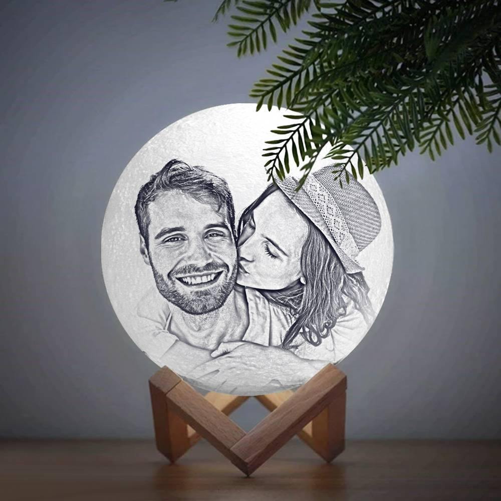 Photo Moon Lamp, Custom 3D Photo Light - Remote Control Sixteen Colors 15cm - soufeelus