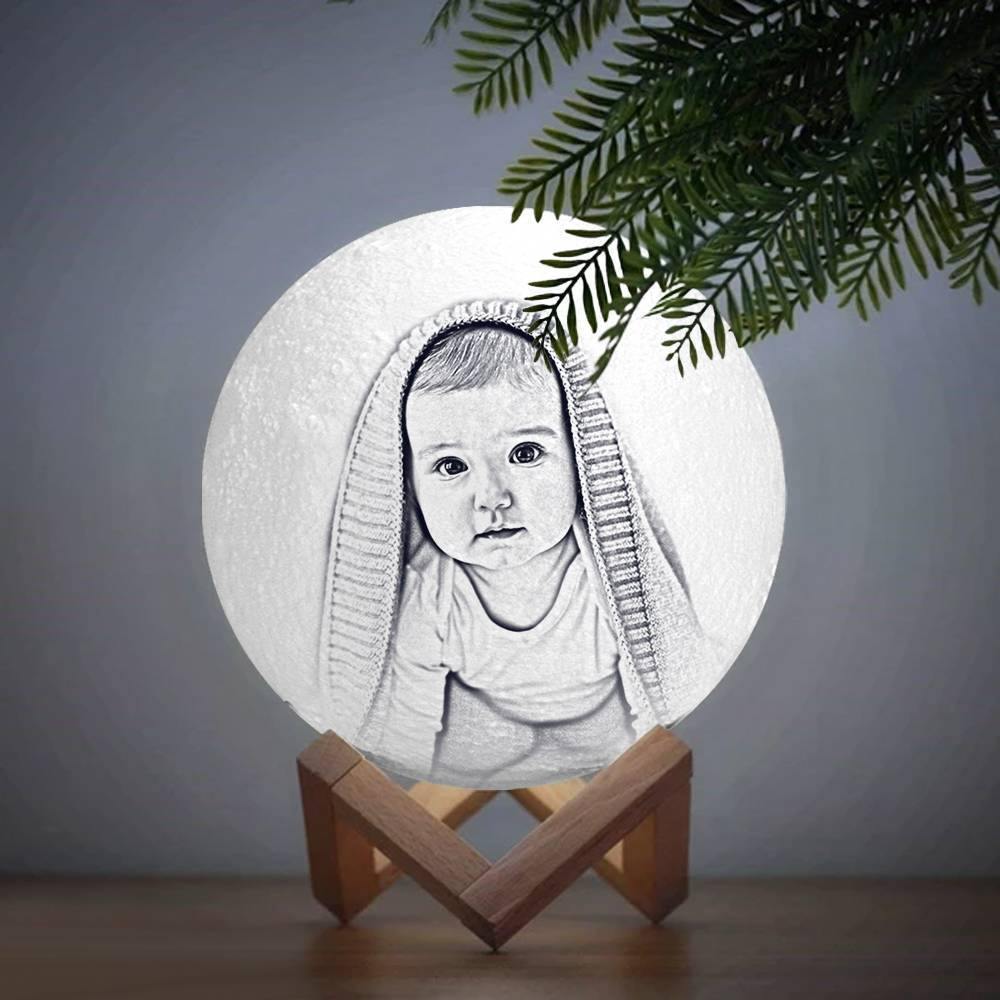 Photo Moon Lamp, Custom 3D Photo Light, Children's Gift - Remote Control Sixteen Colors£¨10-20cm£©