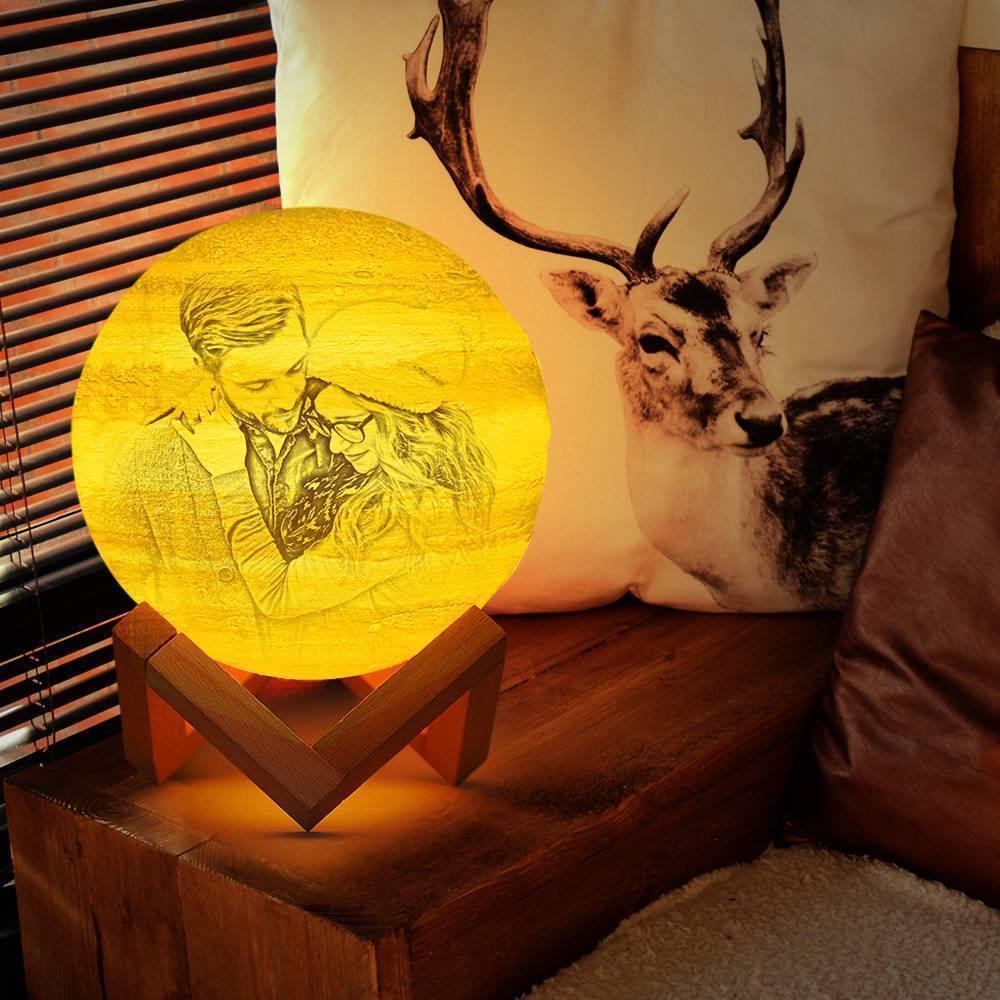 Magic 3D Printing Jupiter Light Photo Engraved, Lamp Jupiter - Touch Two Colors (10-20cm) - soufeelus