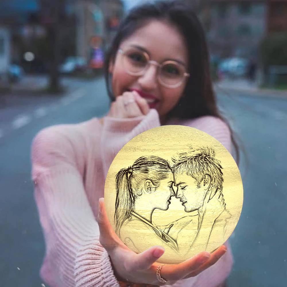 Photo Engraved 3D Printing Jupiter Light, Lamp Jupiter - Remote Control Sixteen Colors (10-20cm) - soufeelus