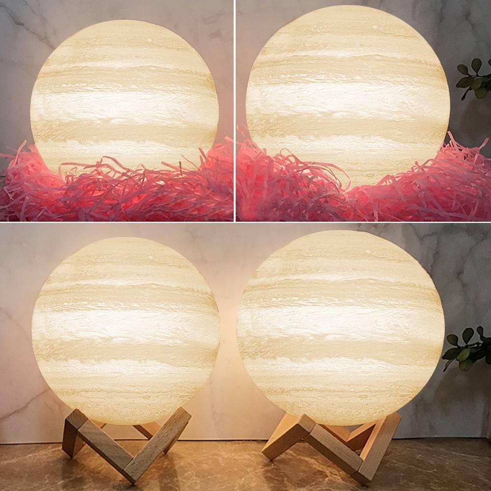 Photo Engraved 3D Printing Jupiter Light, Lamp Jupiter - Tap Three Colors (10-20cm) - soufeelus