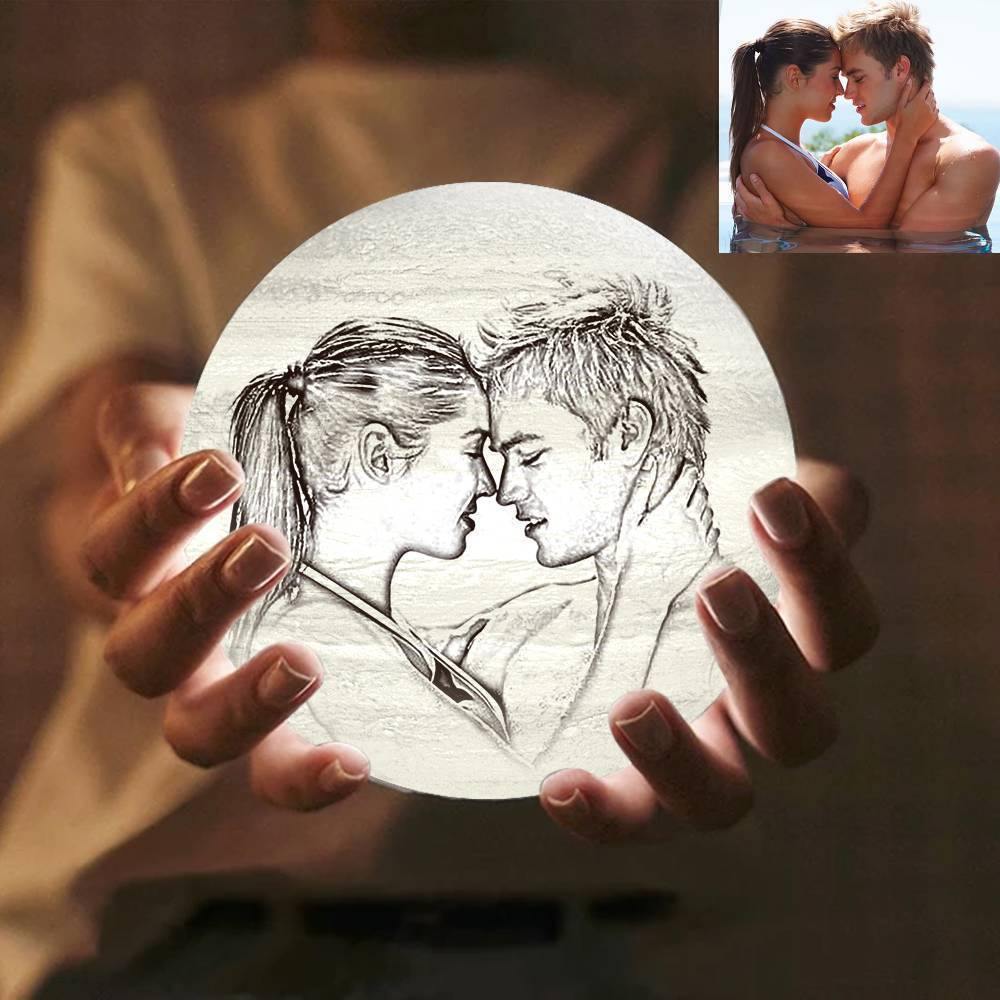 Photo Engraved 3D Printing Jupiter Light, Lamp Jupiter - Remote Control Sixteen Colors (10-20cm) - soufeelus