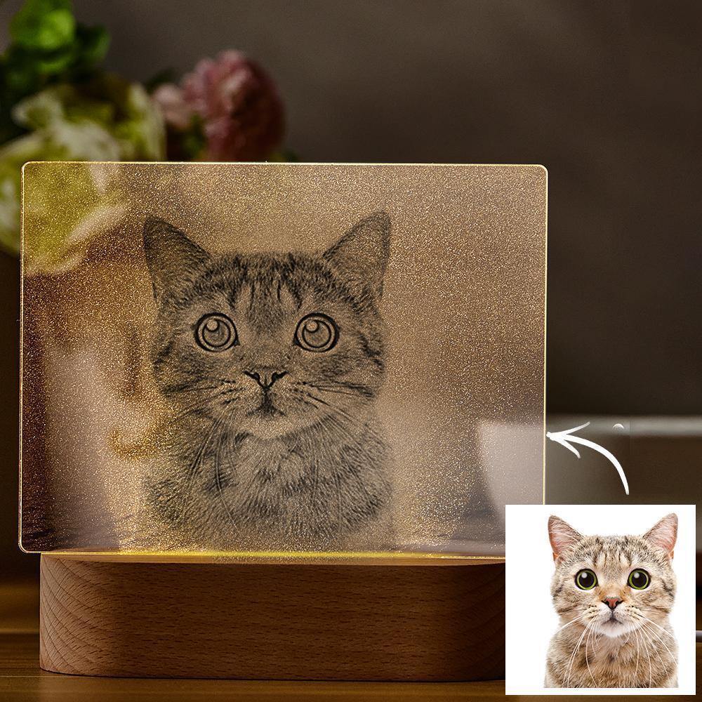 Personalised Photo Night Light Cat Theme - soufeelus