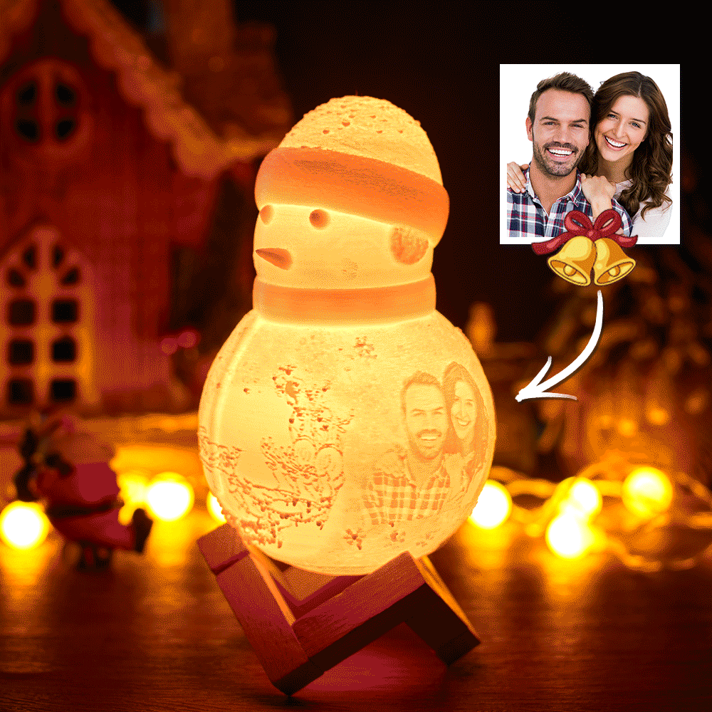 Photo Moon Lamp, Custom 3D Photo Light, Lamp Moon - Touch Two Colors 15cm - soufeelus