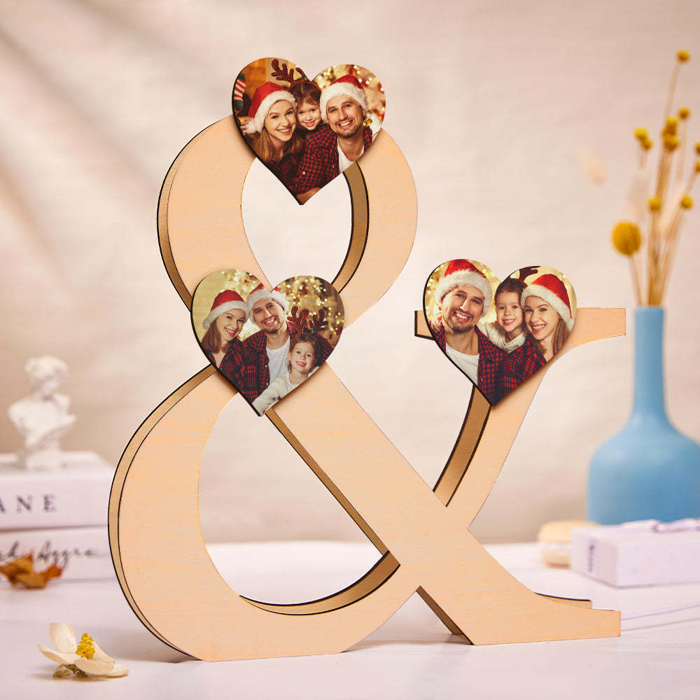 Custom Photo Wood Lamp Personalized Creative Loveheart Nightlight - soufeelus