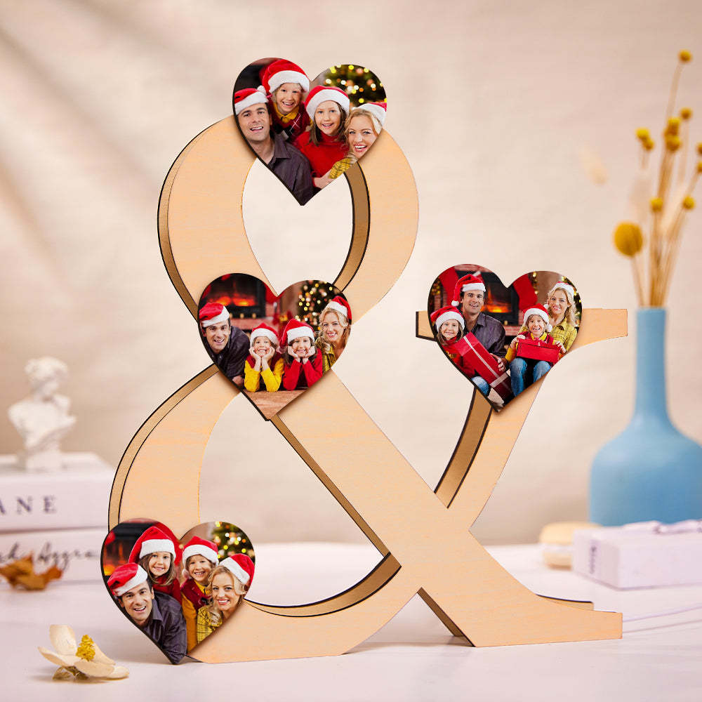 Custom Photo Wood Lamp Personalized Creative Loveheart Nightlight - soufeelus