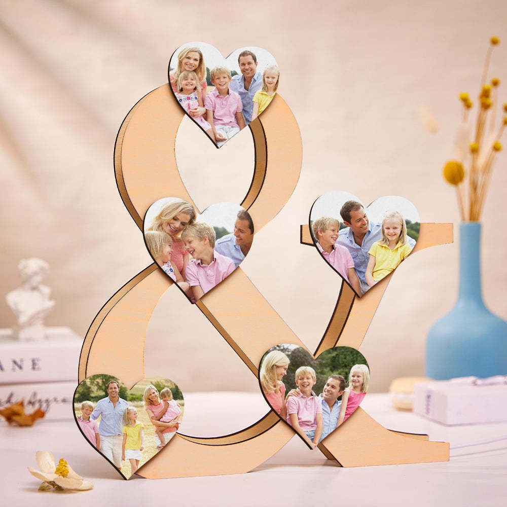Custom Photo Wood Lamp Personalized Creative Loveheart Nightlight - soufeelus