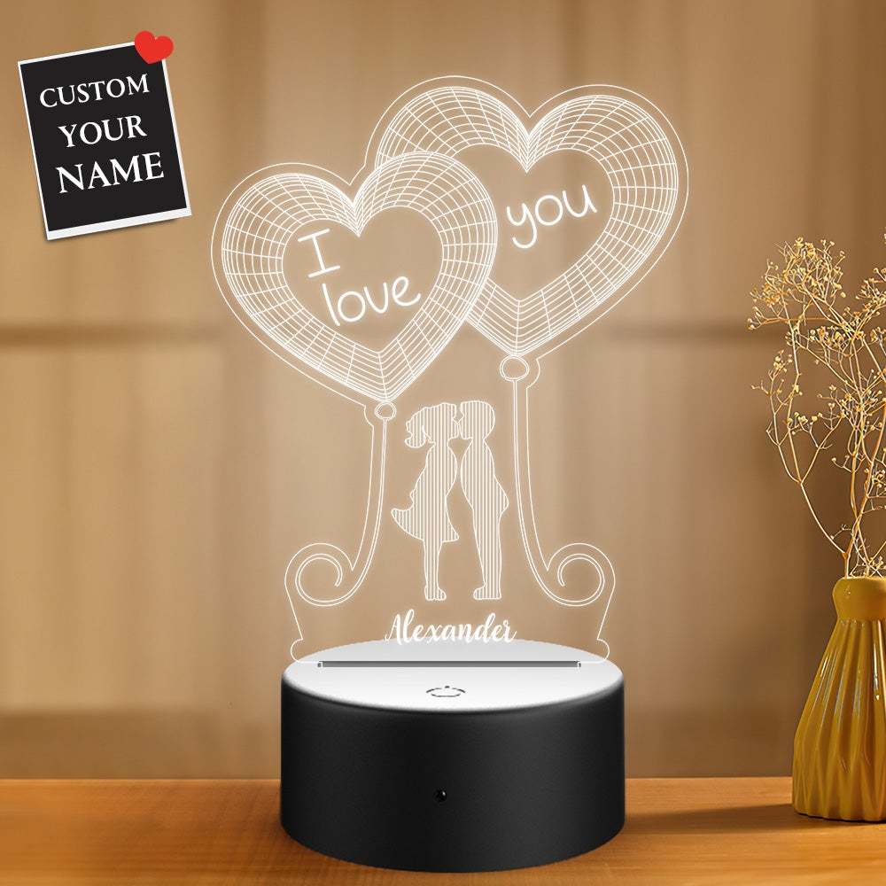 Custom Night Light Gift for Boyfriend Girfriend Valentine's Day - 