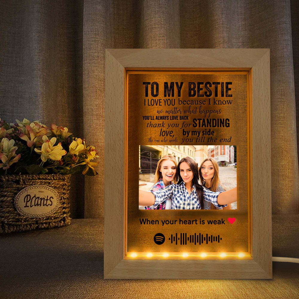 Custom Scannable Spotify Code Music Art Picture Frame Nignt Light Gift for Friends -