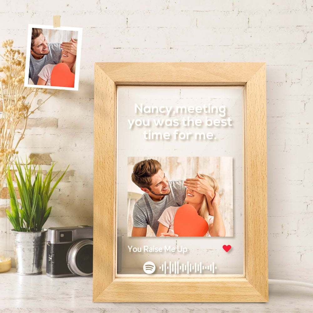 Custom Scannable Spotify Code Music Art Led Lamp Personalised Picture Frame Nignt Light Gift -