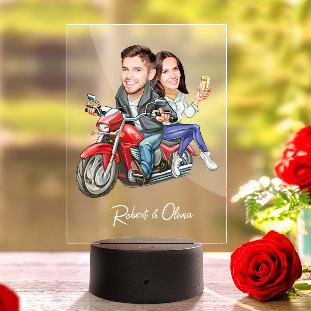 Custom Name and Photo LED Night Light Seven Colors Funny Gift for Her -