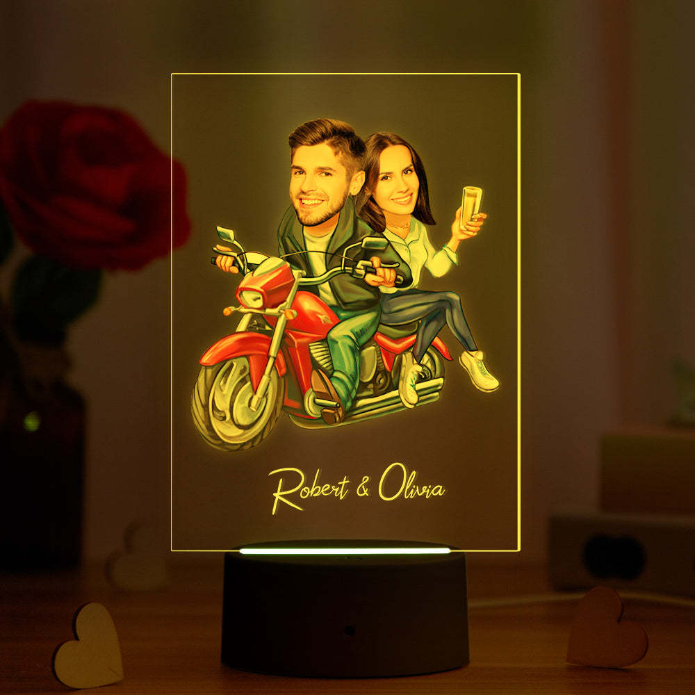 Custom Name and Photo LED Night Light Seven Colors Funny Gift for Her -