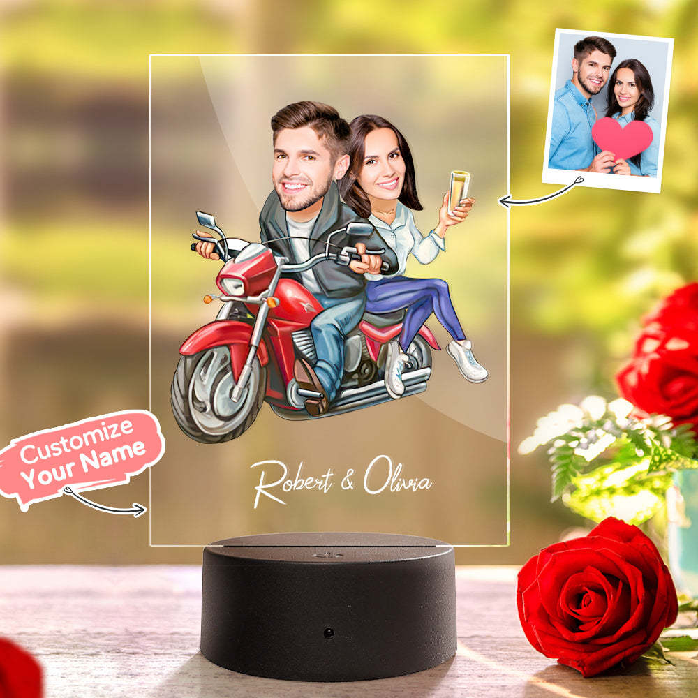 Custom Name and Photo LED Night Light Seven Colors Funny Gift for Her -